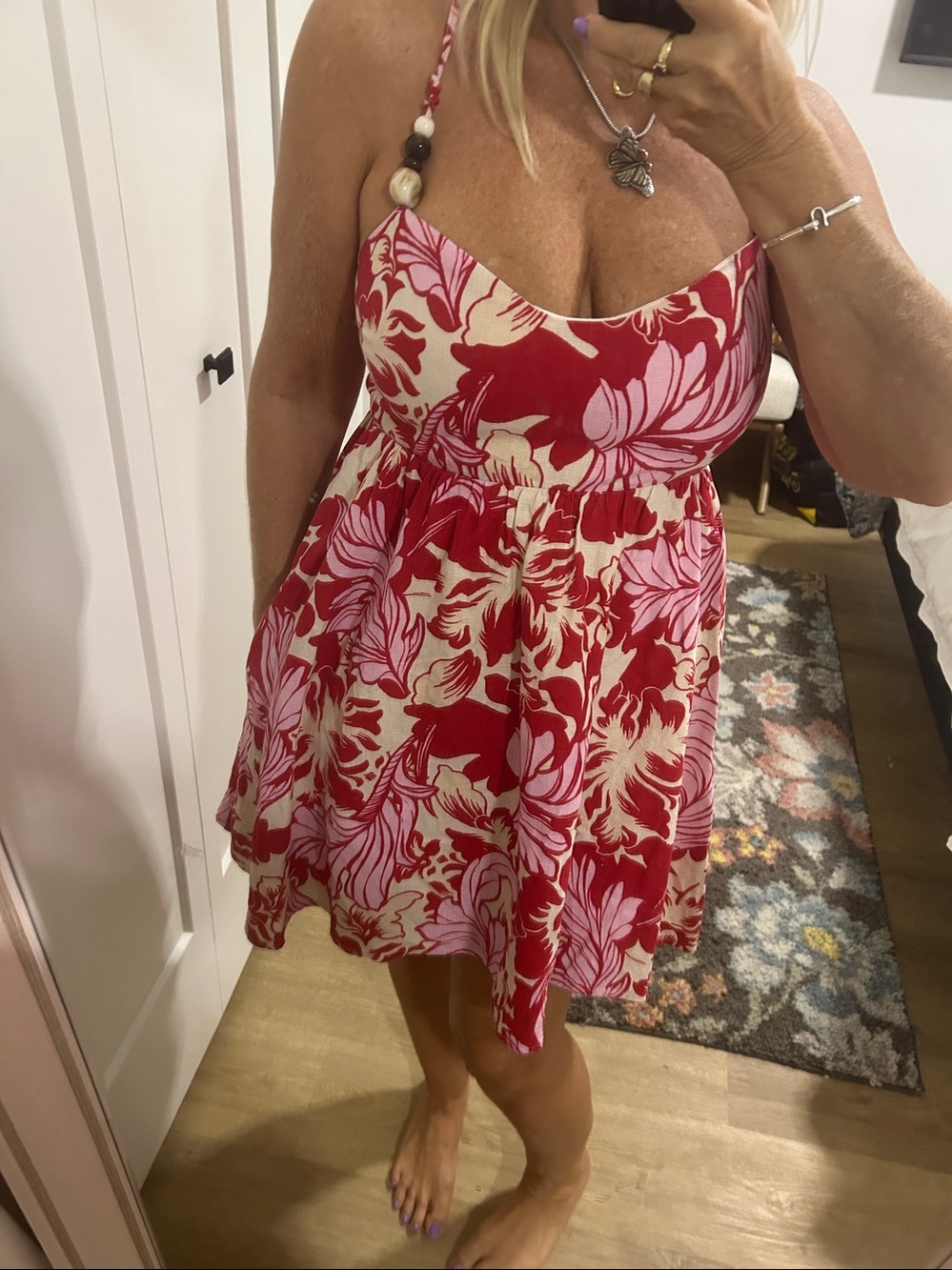 Abercrombie & Fitch Tropical Print Mini Dress / Romper Skort |Size Medium